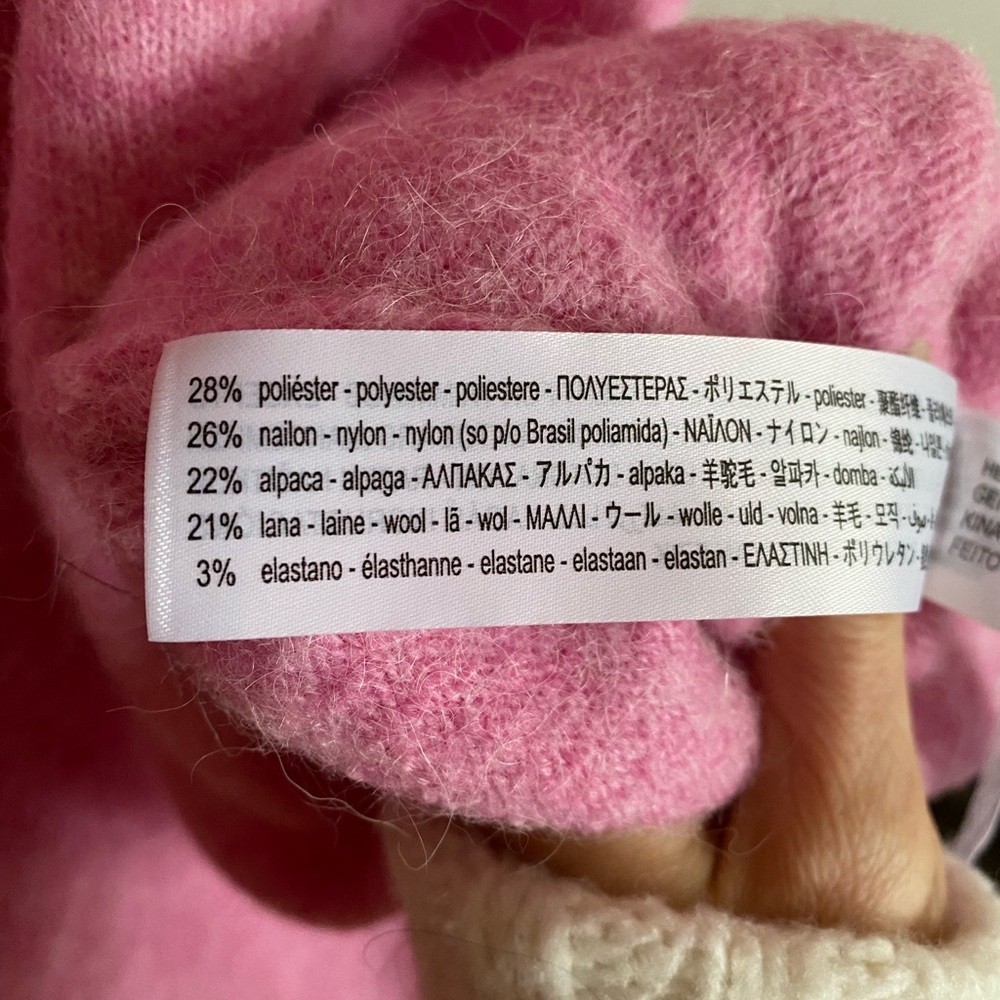 Zara Alpaca and Wool Dress Pink Mini Size S - Picture 9 of 9